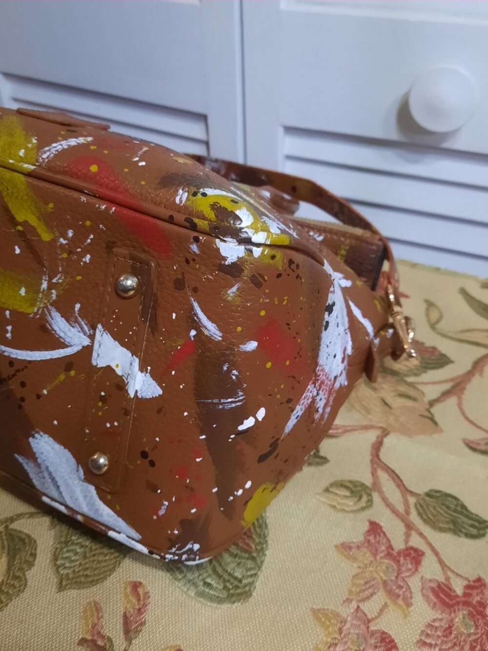 Dooney & Bourke Dipinta Inspired Hand Painted Satchel Cross Listed. - Picture 10 of 16